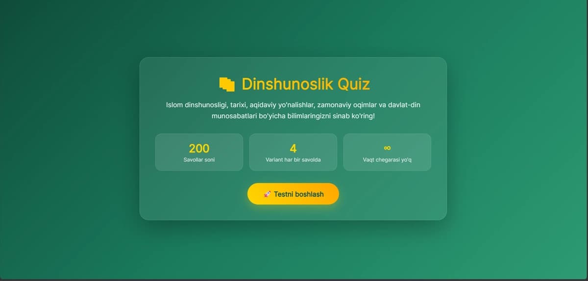 Dinshunoslik fanidan sessiya bazasi savollari