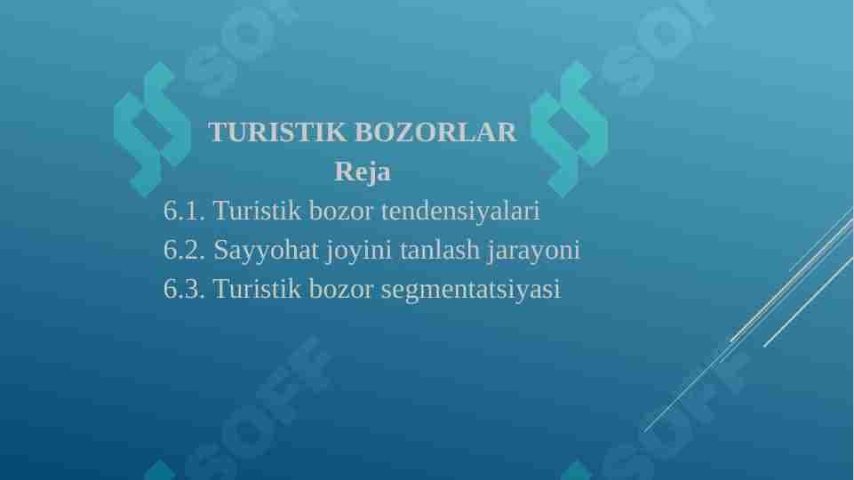 TURISTIK BOZORLAR