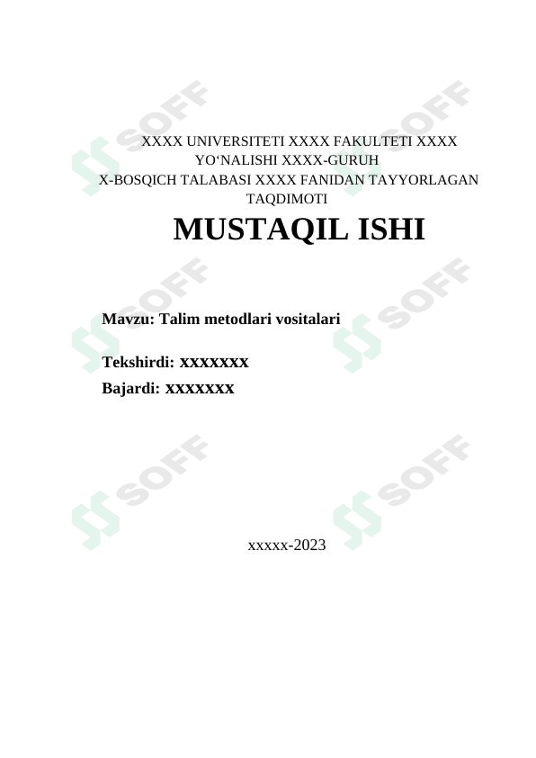 Talim metodlari vositalari