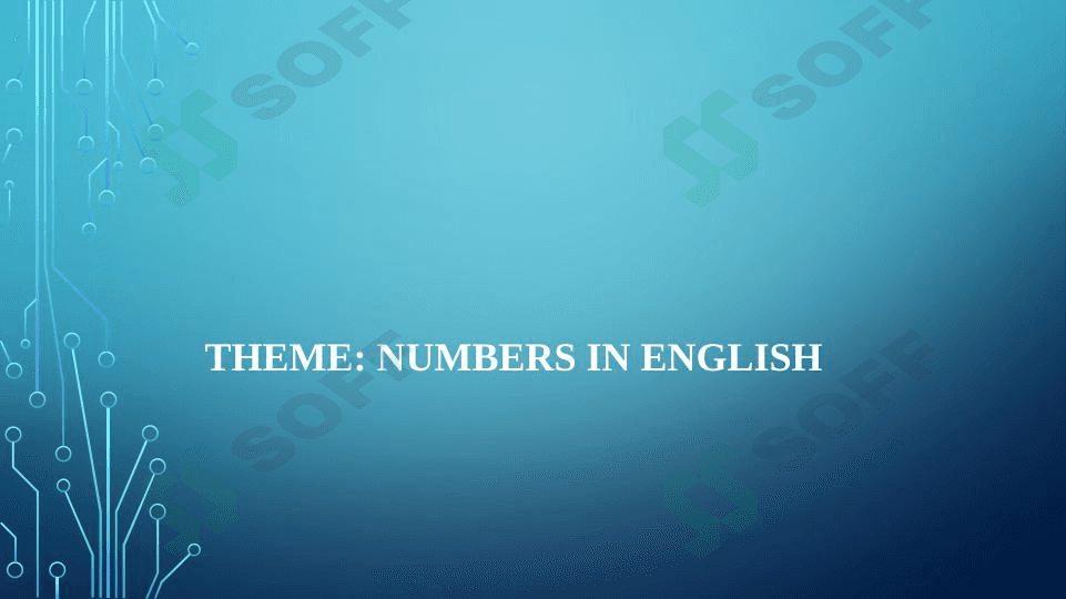 Numbers in English