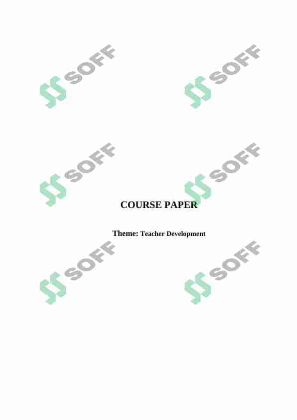 Teacher Development