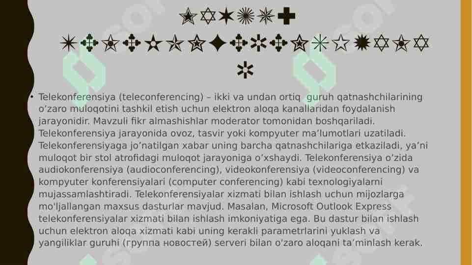 Telekonferensiyalar