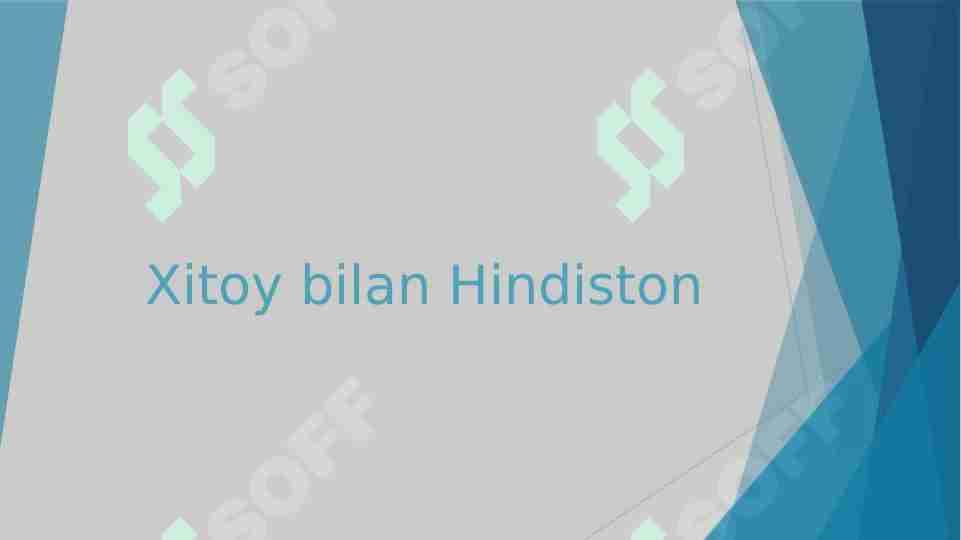 Xitoy bilan Hindiston