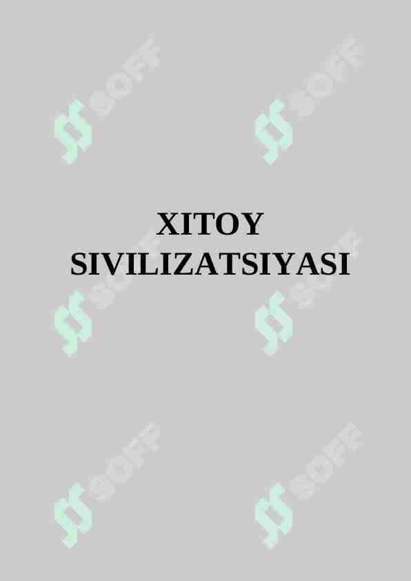 Shan va Chjou davlatlari. Xitoy sivilizatsiyasi