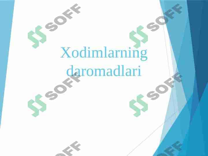 Xodimlarning daromadlari
