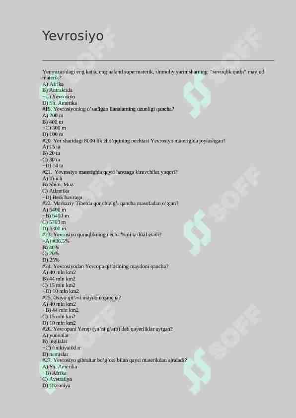 Yevrosiyo test