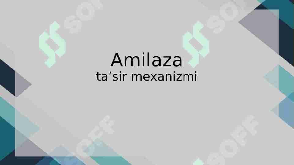 Amilaza ta’sir mexanizmi