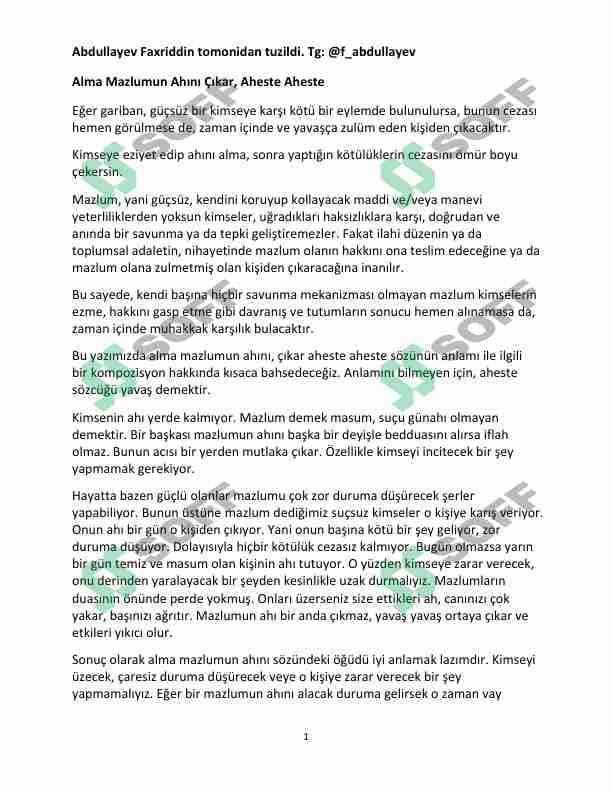 Milli sertifika sınavına hazırlık için tüm atasözler ve cevaplar