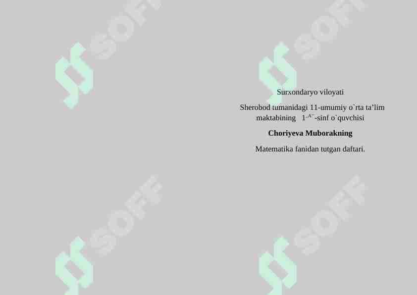 Daftar uchun muqova (betlik)