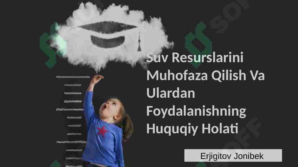 Suv Resurslarini Muhofaza Qilish Va Ulardan Foydalanishning Huquqiy Holati