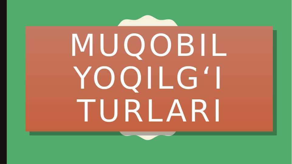 Muqobil yoqilg'i turlari