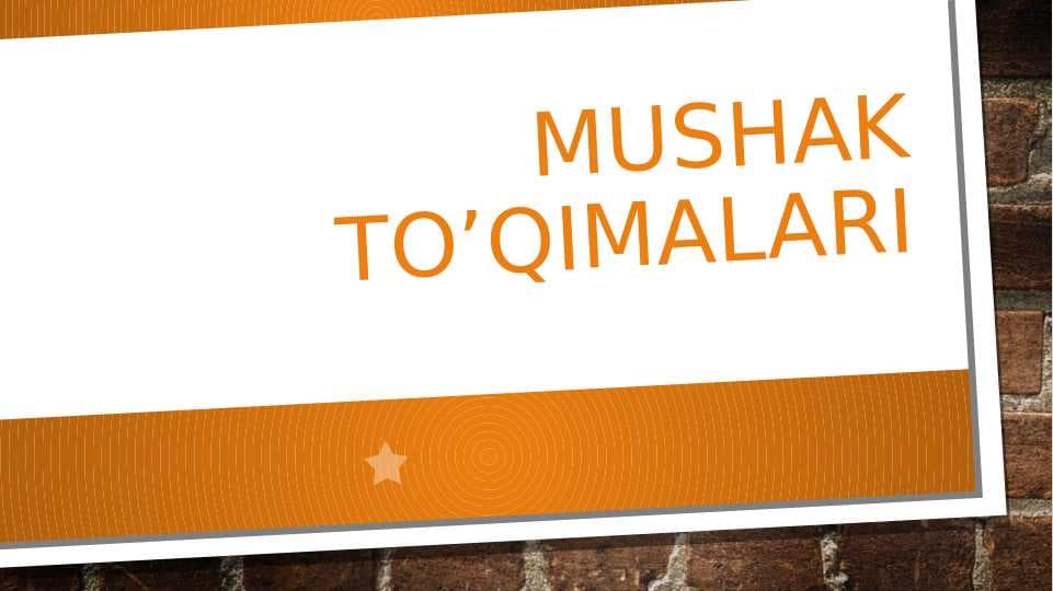 Mushak to'qimalari