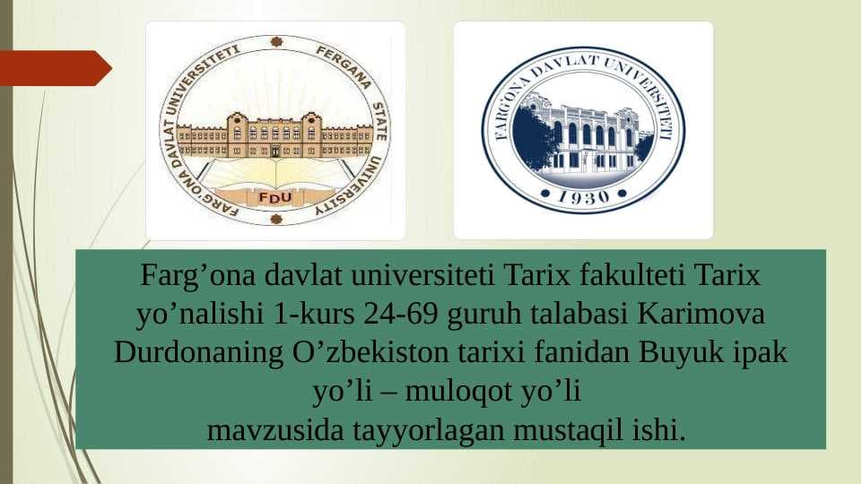 Buyuk Ipak yo'li,muloqot yo'li