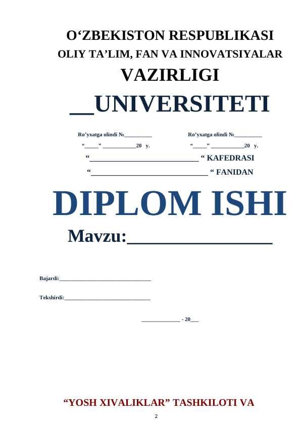 “YOSH XIVALIKLAR” TASHKILOTI VA UNING FAOLIYATI TARIXI