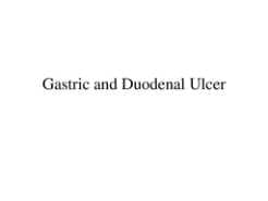 gastric and duodenal ppt