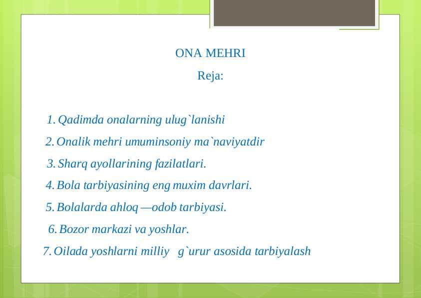ONA MEHRI