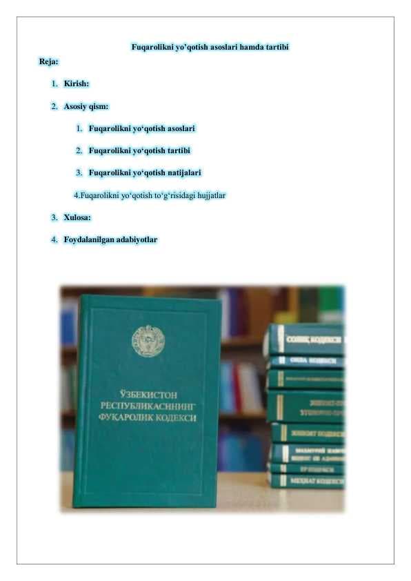 Fuqarolikni yo’qotish asoslari hamda tartibi 25