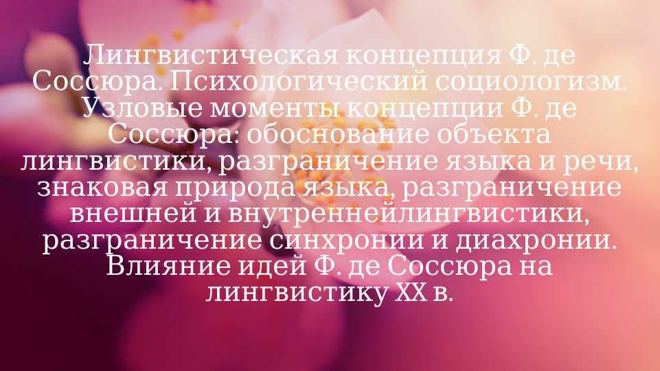 Лингвистическая концепция