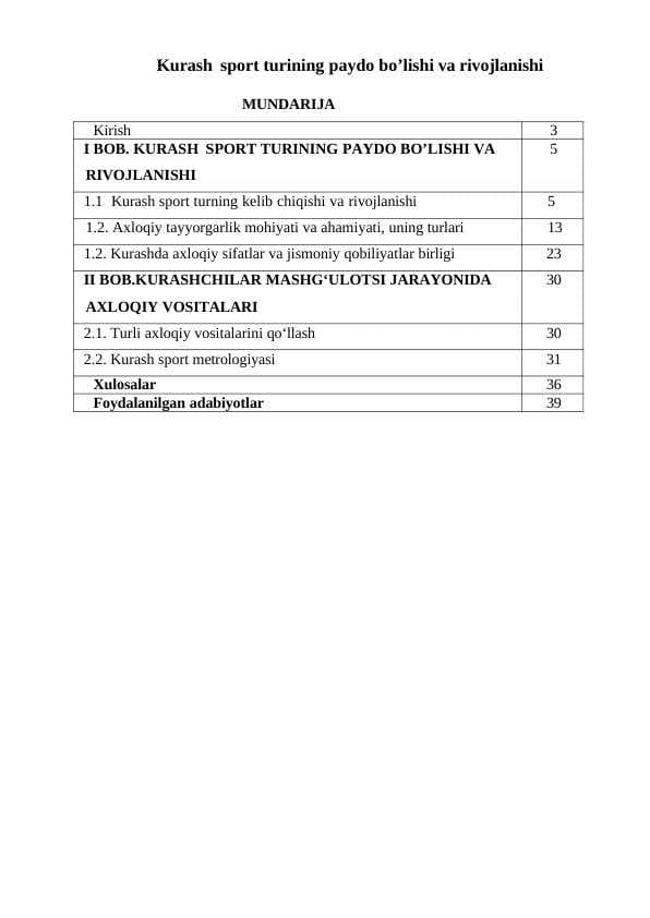 Kurash sport turining paydo bo’lishi va rivojlanishi