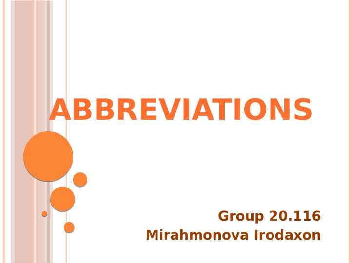 Abbreviations