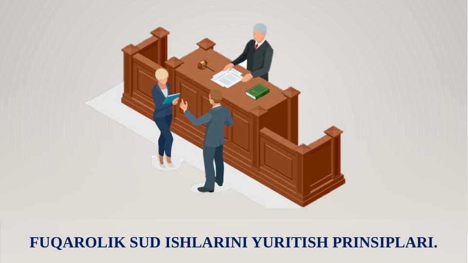 Fuqarolik sud ishlarini yuritish prinsiplari