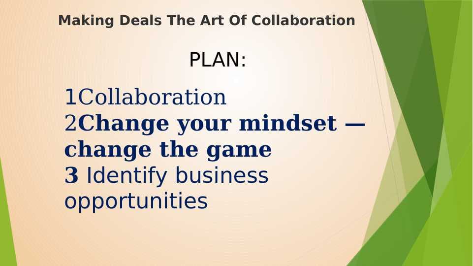 Making Deals The Art Of Collaboration