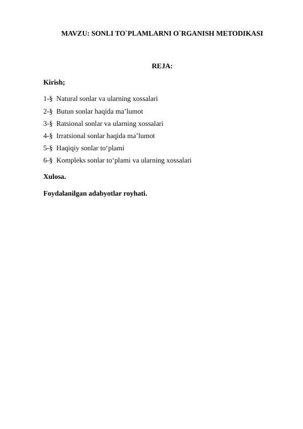 SONLI TO`PLAMLARNI O`RGANISH METODIKASI (2).docx