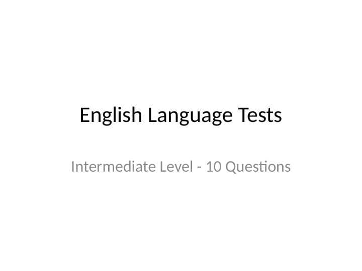English Test