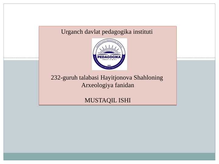 Qadimgi davr madaniyatining o‘ziga xos hususiyati