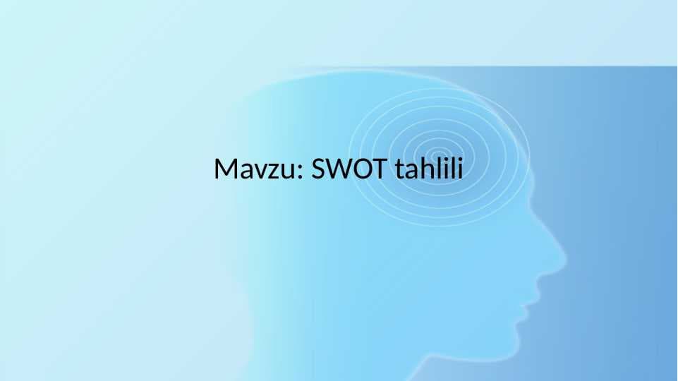 SWOT tahlili