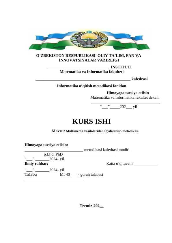 Multimedia vositalaridan foydalanish metodikasi