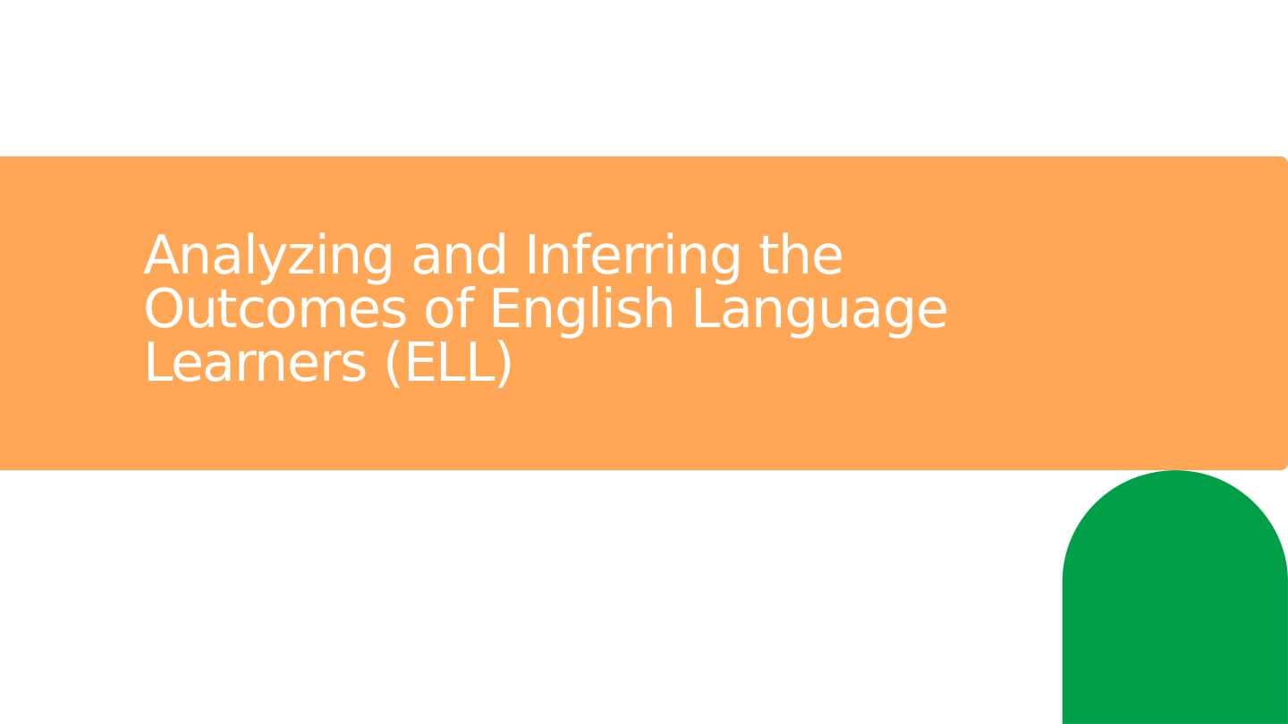 Analyzing and Inferring the Outcomes of English Language Learners (ELL)