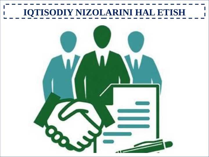 Iqtisodiy nizolarini hal etish