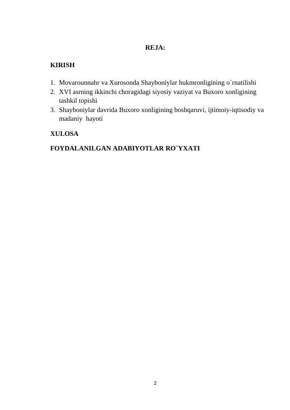 Buxoro xonligi Shayboniylar davrida.docx