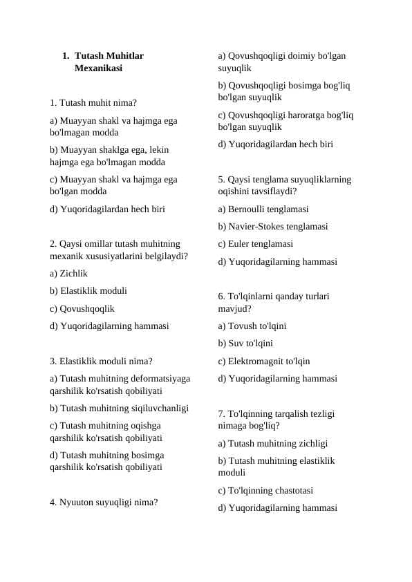 Tutash_Muhitlar_Mexanikasi_asoslari_fanidan_testlar_to`plami.docx