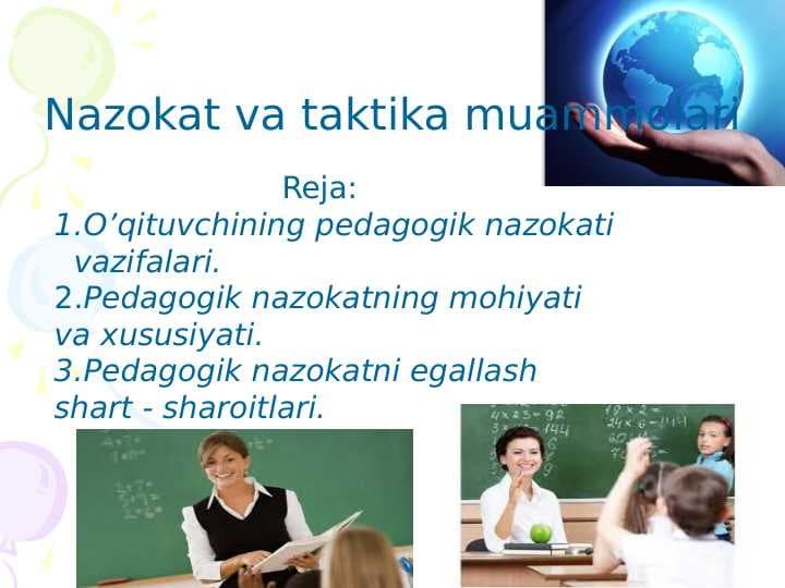 Nazokat va taktika muammolari