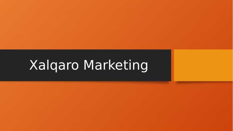 Xalqaro Marketing