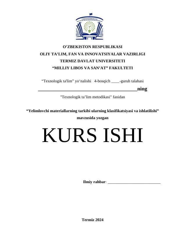Yelimlovchi materiallarning tarkibi ularning klasifikatsiyasi va ishlatilishi