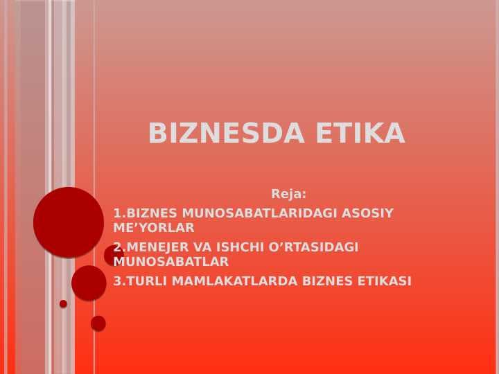 biznesda etika