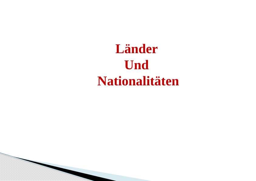 Länder  Und  Nationalitäten