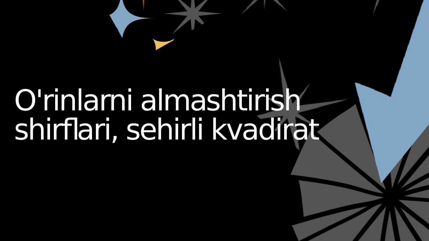Sinfar Dasturlash asoslaridan prezintatsiya