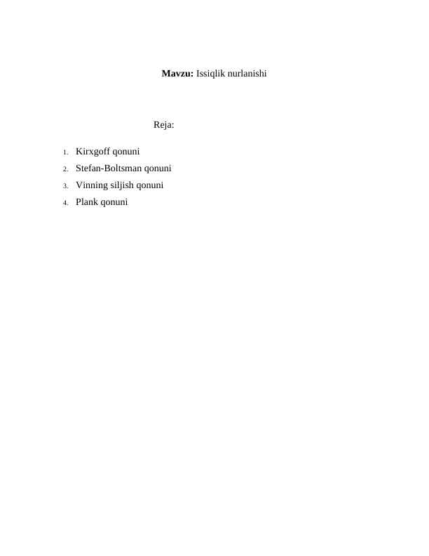 Issiqlik nurlanishi