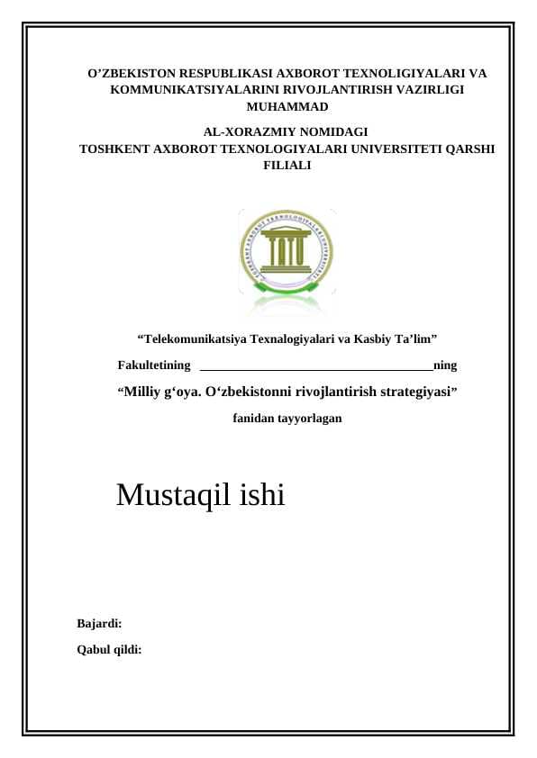 Milliy g‘oya daxldorlik hissi- barqarorlik taraqqiyot omili