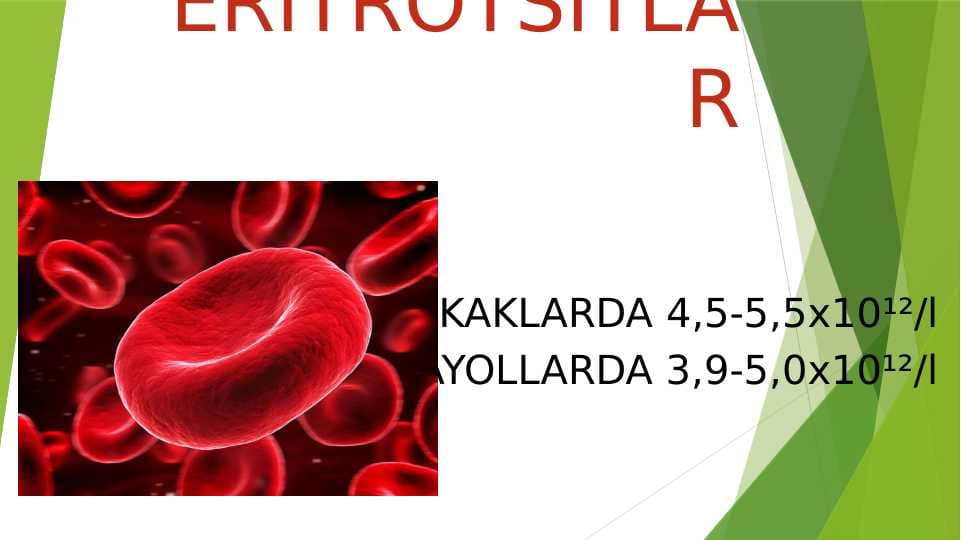 Eritrotsitlar. Qondagi ko'rsatkichlar. Eritrotsitoz, Eritropeniya, Eritrotsitlar cho'kish tezligi