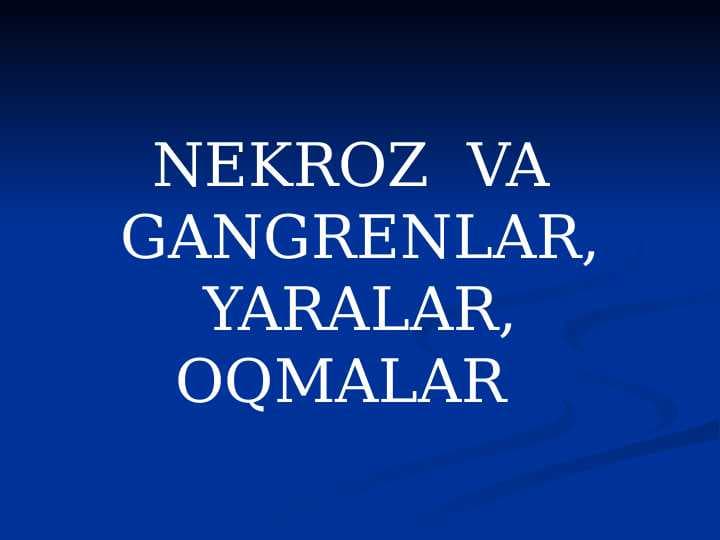 Nekroz gangrena ppt