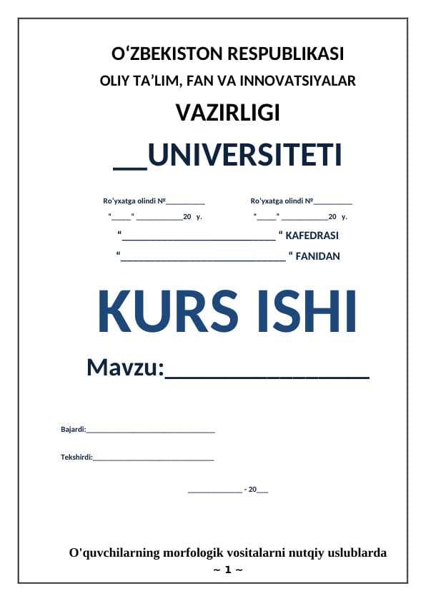 O'quvchilarning morfologik vositalarni nutqiy uslublarda qo'llash malakalarini rivojlantirish ko'nikmalari
