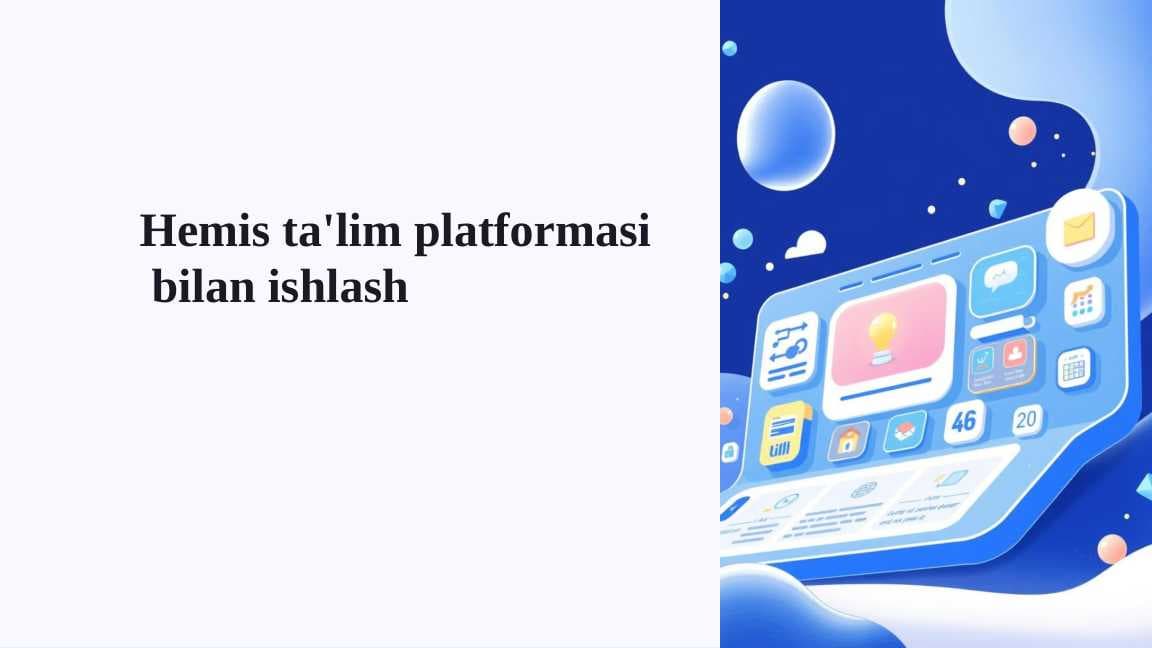 Hemis ta'lim platformasi bilan ishlash