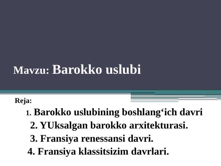 Barokko uslubi