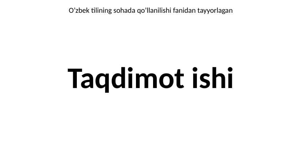 farmoyish hujjatlari