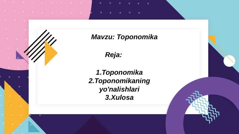 Toponomika